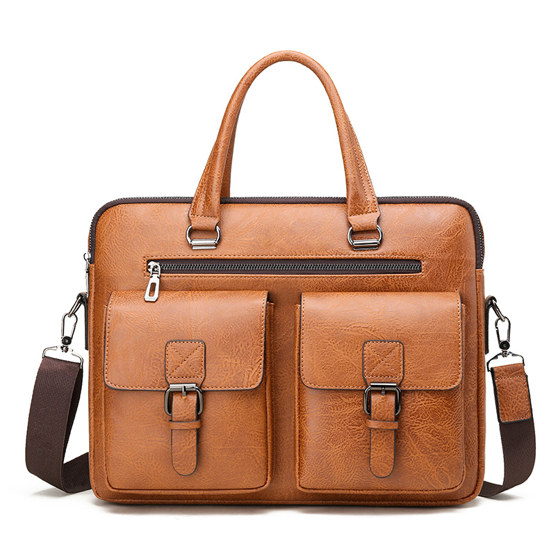 Leather Work Handbag - Maletín de negocios de marca de