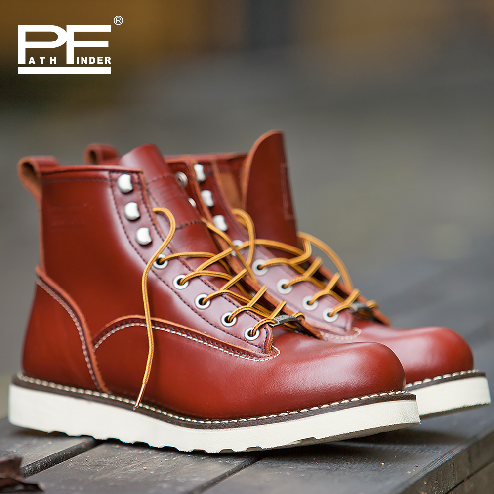 Leather Work Western - Botas de trabajo para hombre de