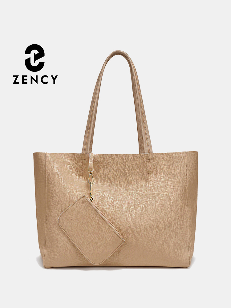 Leather Work Handbag - Bolsos grandes de piel auténtica Zency,