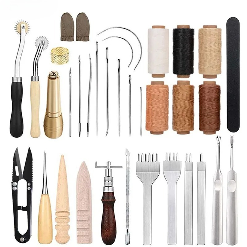 Beginner Leatherwork Kit - 25 piezas de herramientas para trabajar