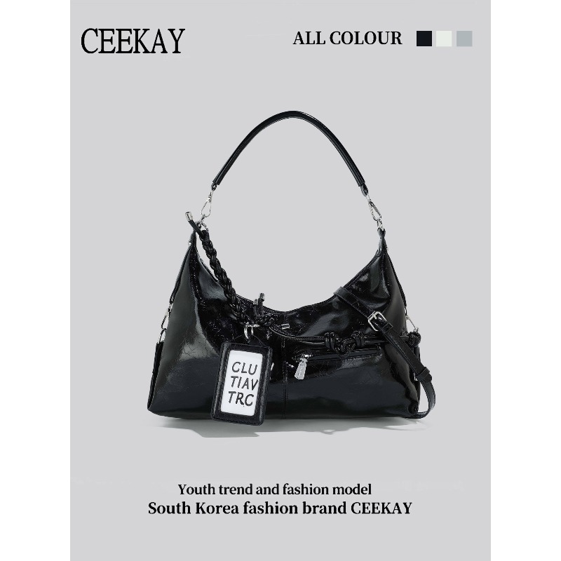 Leather Work Handbag - Bolso Hobo de Cuero Brillante CEEKAY