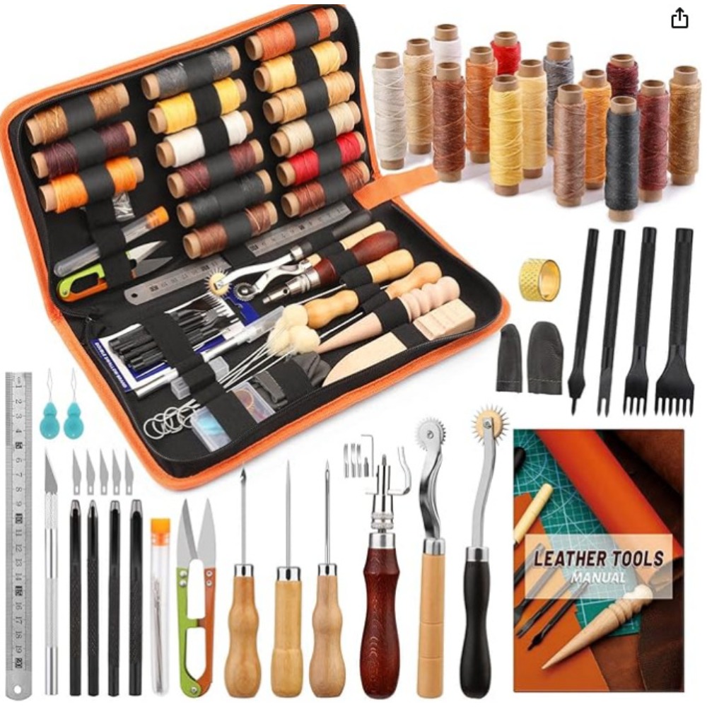 Beginner Leatherwork Kit - Herramientas de trabajo de cuero, práctico