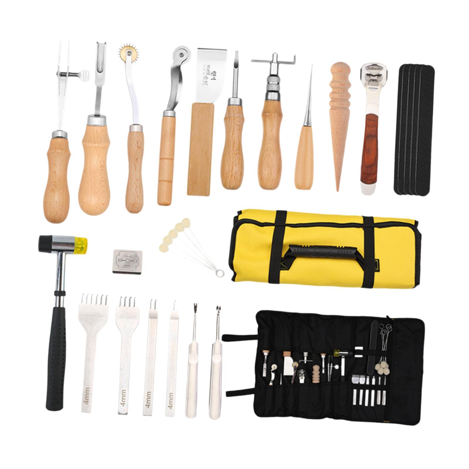 Beginner Leatherwork Kit - Kit de 29 Herramientas de Cuero