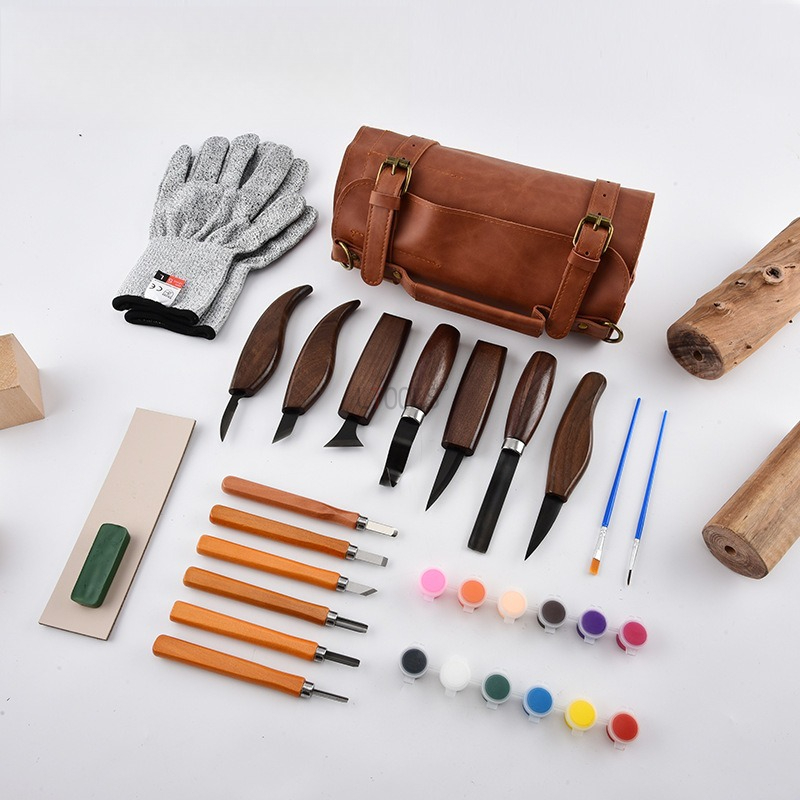 Kit de tallado de madera, jueg - Beginner Leatherwork Kit reseña y precio
