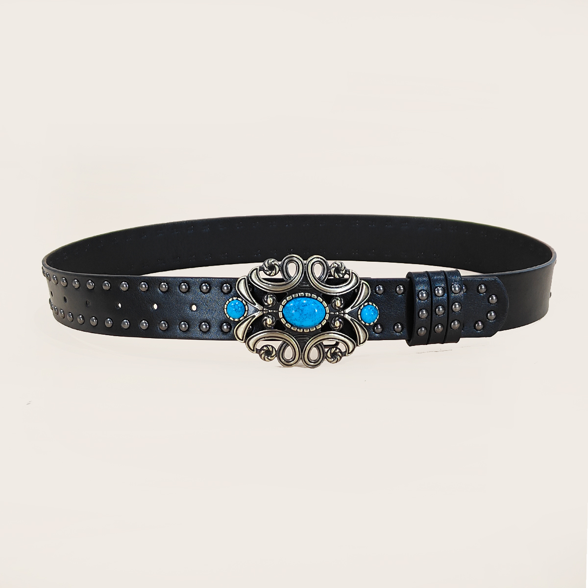 Cinturón casual punk con remac - Leather Work Western reseña y precio