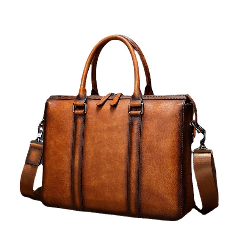 Maletín de Cuero de Primera Ca - Leather Work Handbag reseña y precio