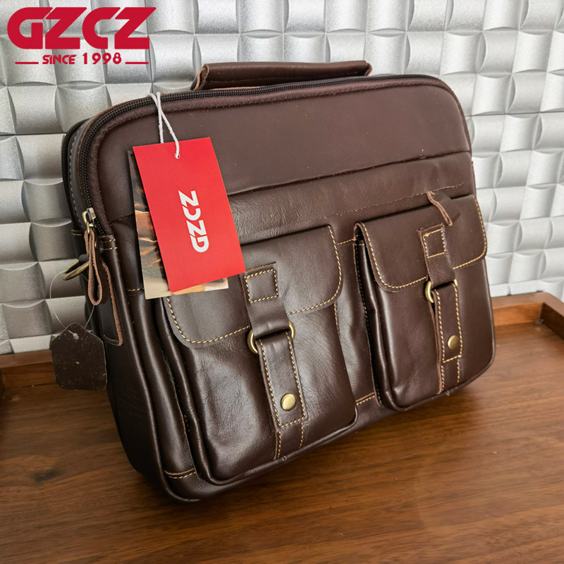Bolso de Mano para Hombre GZCZ - Leather Work Handbag reseña y precio