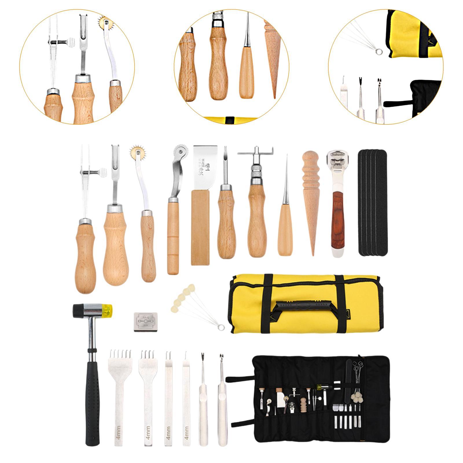Kit de 29 Piezas para Trabajar - Beginner Leatherwork Kit reseña y precio