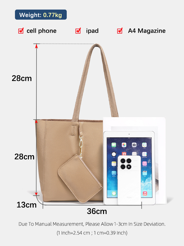 Bolsos grandes de piel auténti - Leather Work Handbag reseña y precio