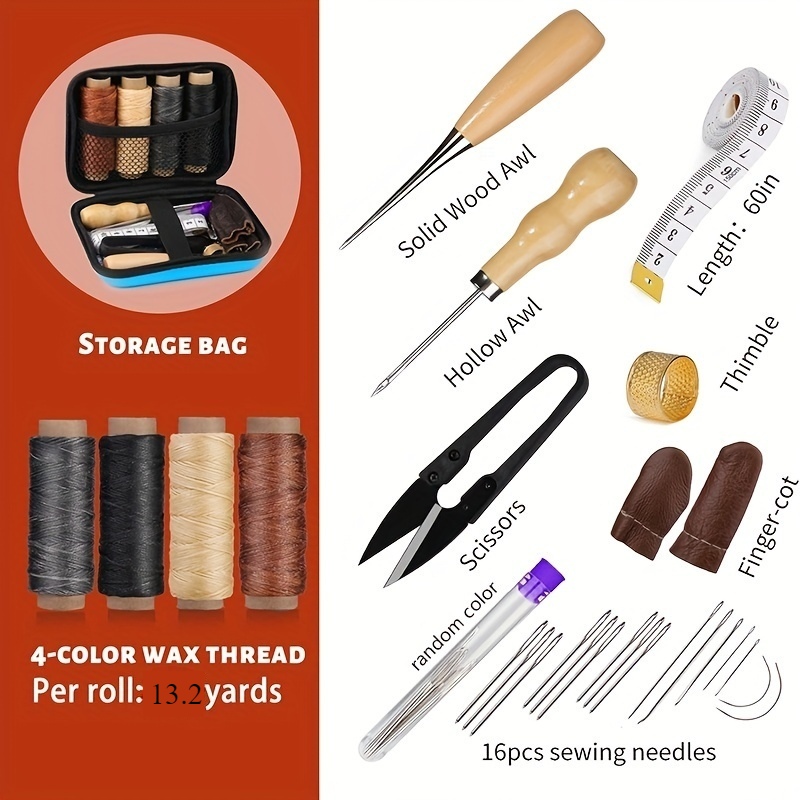 Kit de Costura de Cuero, Kit d - Leather Work Organiser reseña y precio