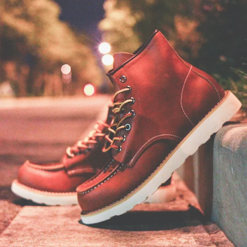 Botas de cuero genuino para ho - Leather Work Organiser reseña y precio