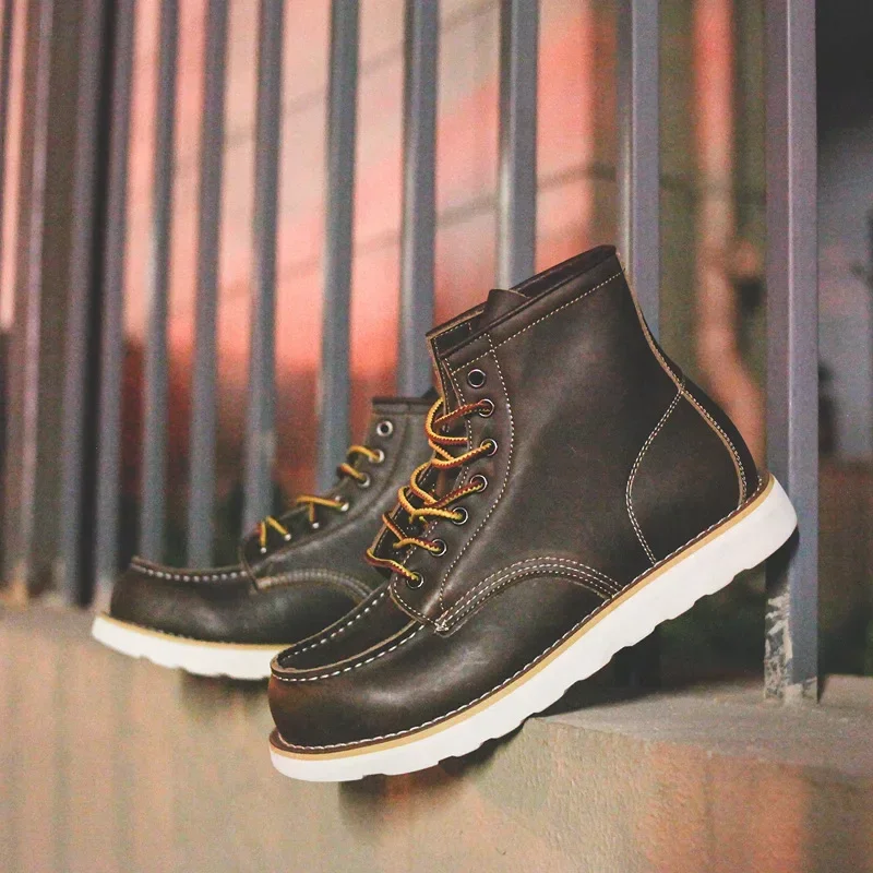 Botas de cuero genuino para ho - Leather Work Organiser reseña y precio