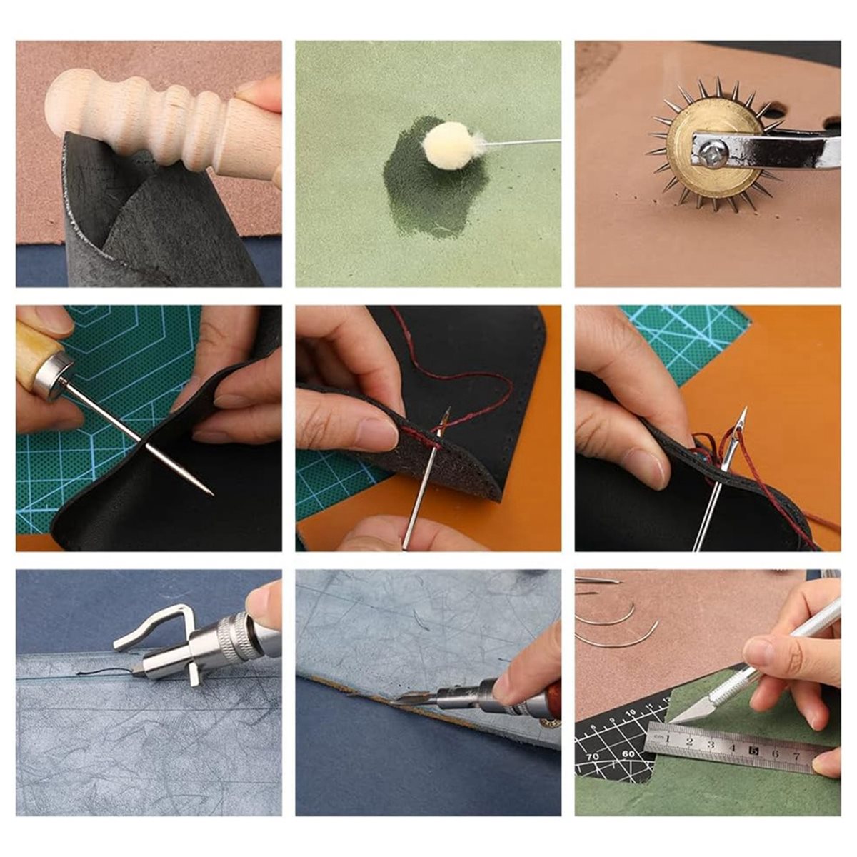 Kit de 66 Herramientas para Tr - Beginner Leatherwork Kit reseña y precio