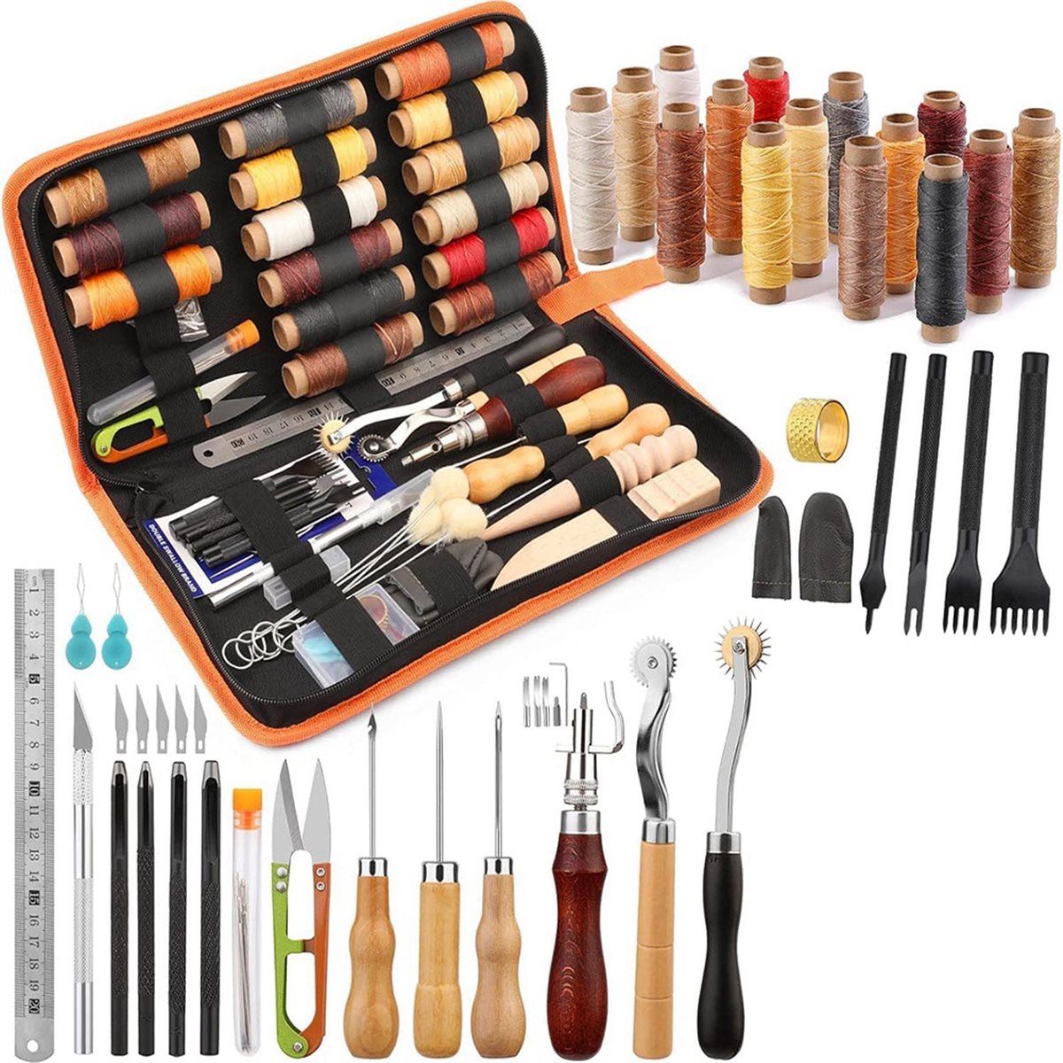 Kit de 66 Herramientas para Tr - Beginner Leatherwork Kit reseña y precio