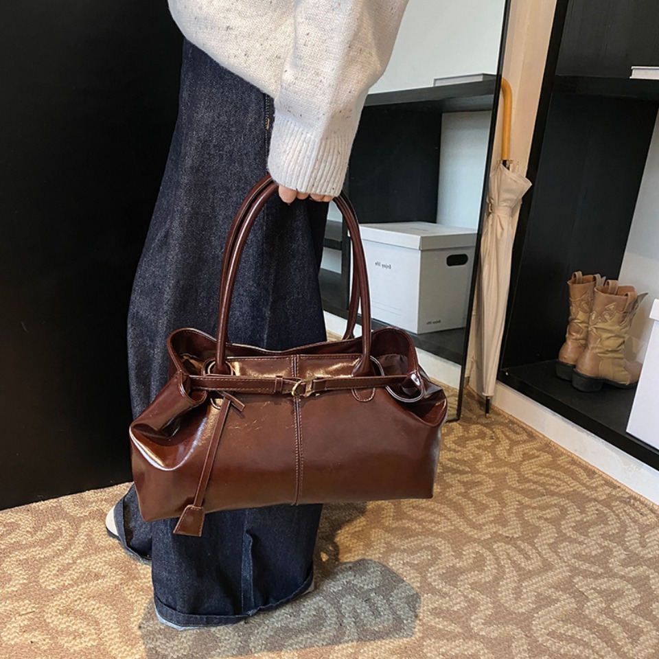 Bolso Hobo de cuero PU con ace - Leather Work Handbag reseña y precio