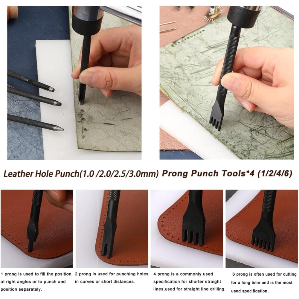 Herramientas de trabajo de cue - Beginner Leatherwork Kit reseña y precio