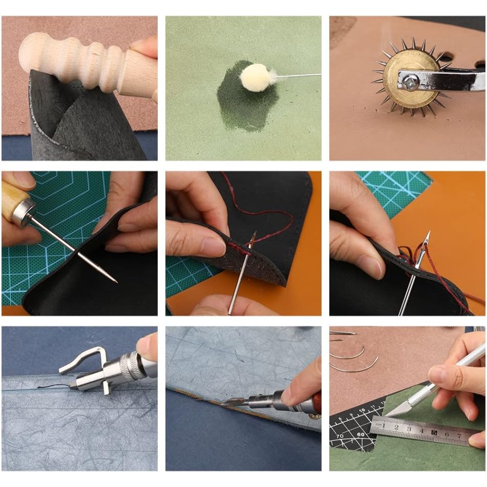 Herramientas de trabajo de cue - Beginner Leatherwork Kit reseña y precio