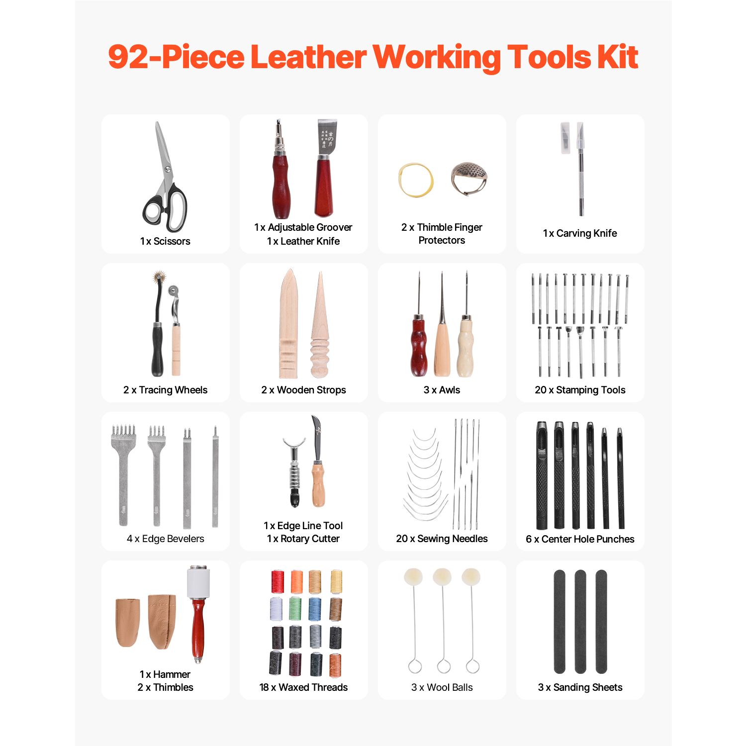 Kit de herramientas para traba - Beginner Leatherwork Kit reseña y precio