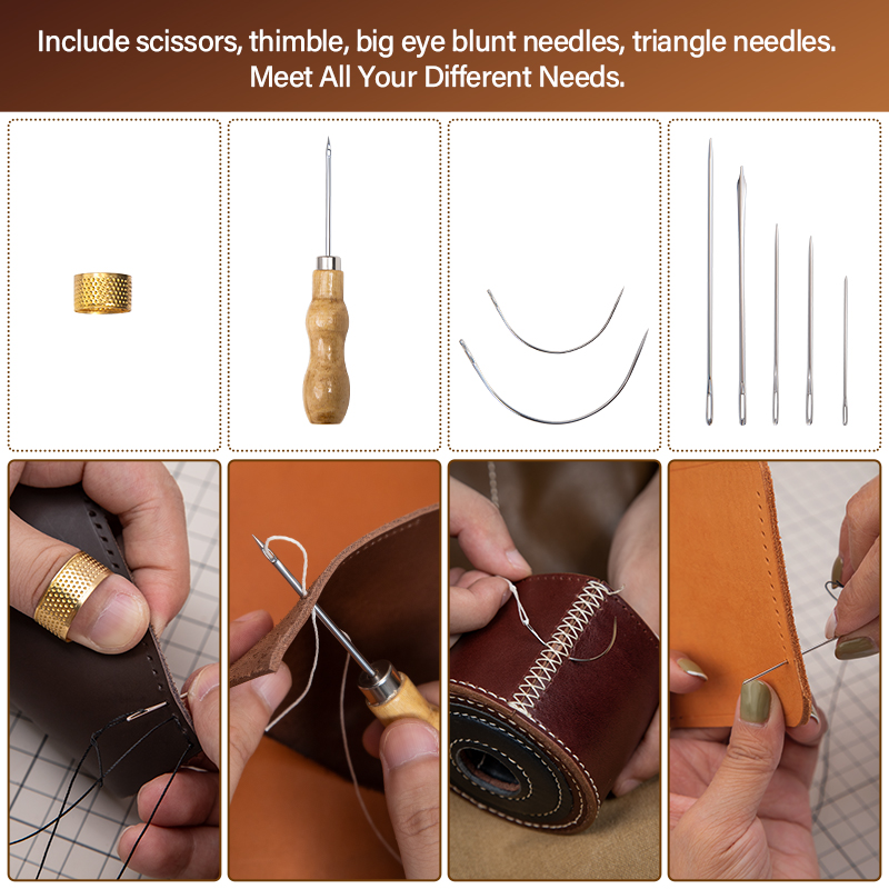 WUTA-Kit de reparación de cuer - Leather Work Organiser reseña y precio