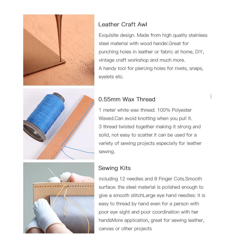 WUTA-Kit de herramientas profe - Beginner Leatherwork Kit reseña y precio