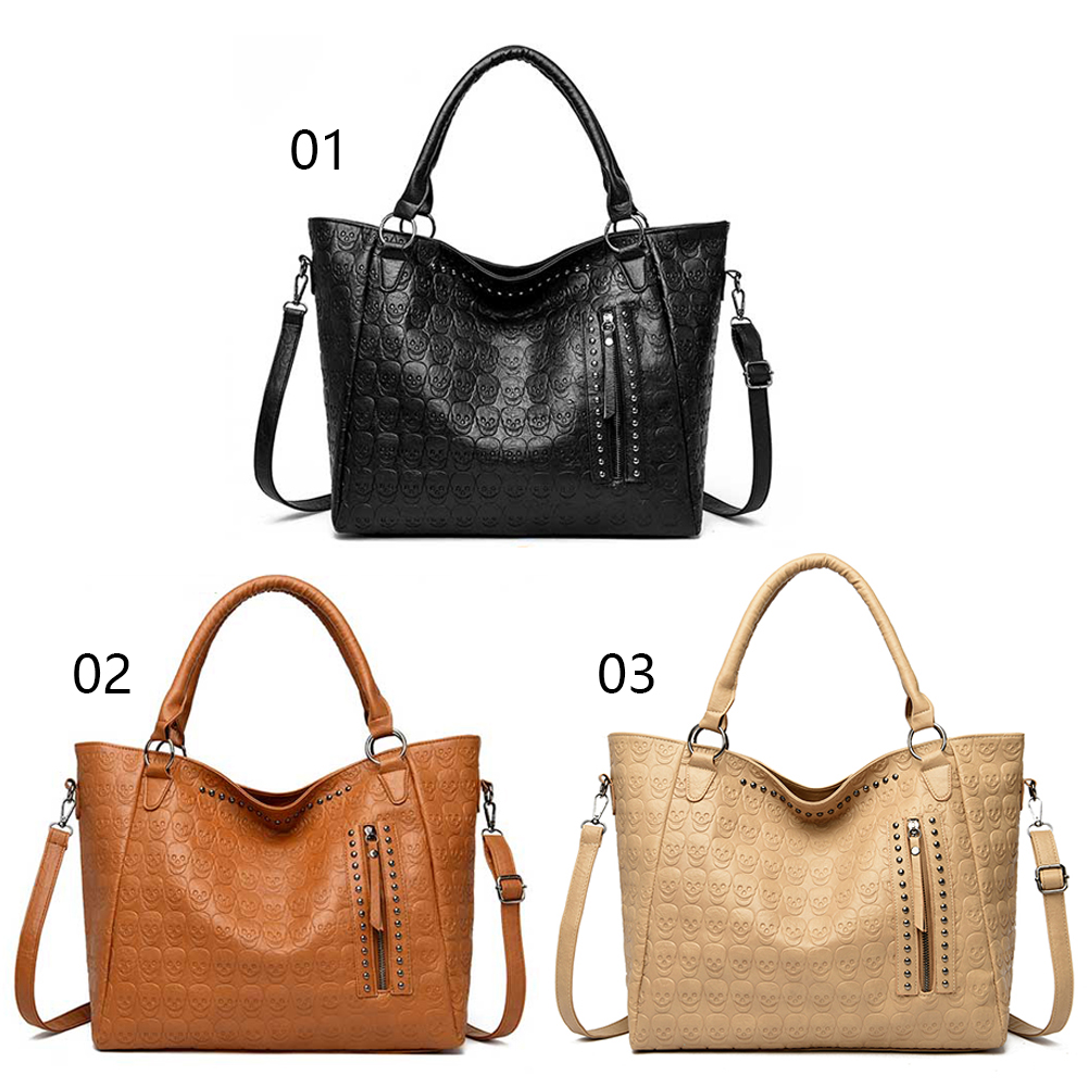 Bolso cruzado Punk Skull de cu - Leather Work Handbag reseña y precio