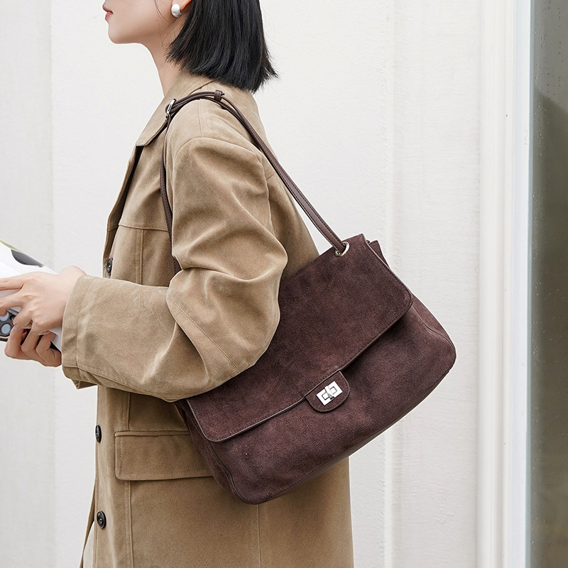 Bolso de Hombro de Cuero Gamuz - Leather Work Handbag reseña y precio