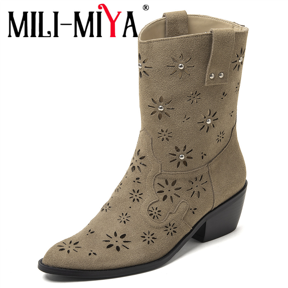 MILI-MIYA 2026 Botines Vaquero - Leather Work Western reseña y precio